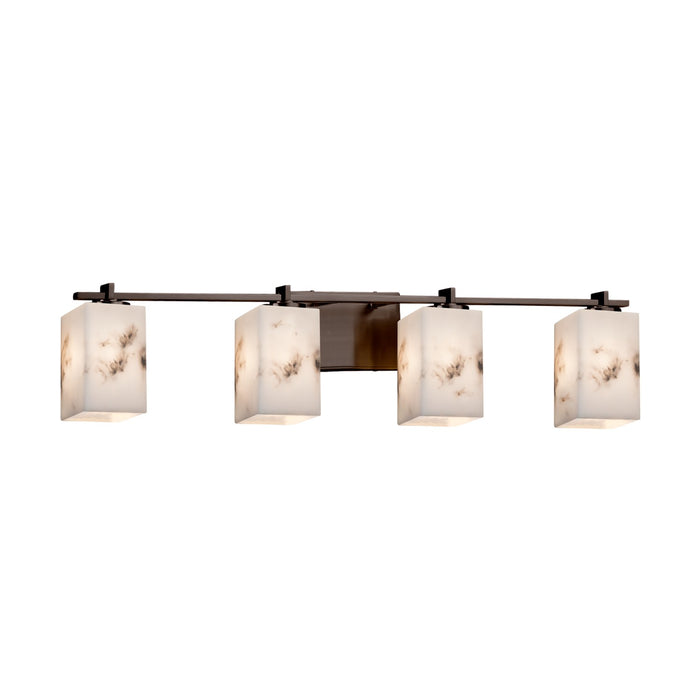 Justice Designs - FAL-8444-15-DBRZ - Four Light Bath Bar - LumenAria - Dark Bronze