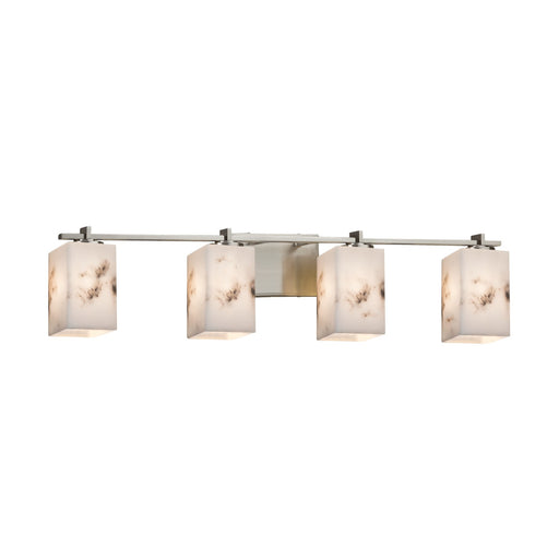 Justice Designs - FAL-8444-15-NCKL - Four Light Bath Bar - LumenAria - Brushed Nickel