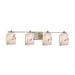 Justice Designs - FAL-8444-15-NCKL - Four Light Bath Bar - LumenAria - Brushed Nickel