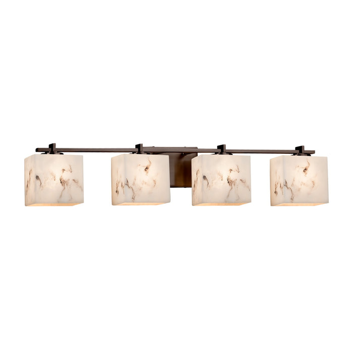 Justice Designs - FAL-8444-55-DBRZ - Four Light Bath Bar - LumenAria - Dark Bronze