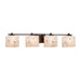 Justice Designs - FAL-8444-55-DBRZ - Four Light Bath Bar - LumenAria - Dark Bronze