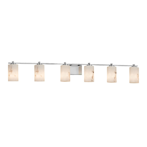 Justice Designs - FAL-8446-10-CROM - Six Light Bath Bar - LumenAria - Polished Chrome