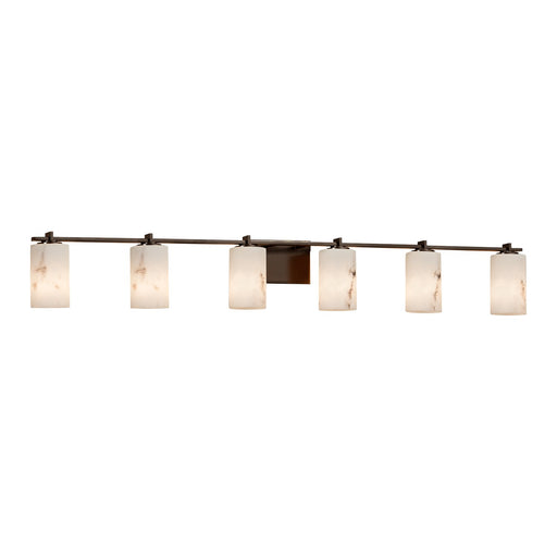 Justice Designs - FAL-8446-10-DBRZ - Six Light Bath Bar - LumenAria - Dark Bronze