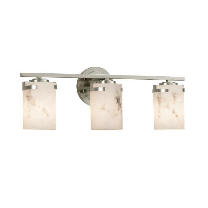 Justice Designs - FAL-8453-10-NCKL - Three Light Bath Bar - LumenAria - Brushed Nickel