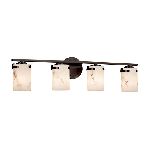 Justice Designs - FAL-8454-10-DBRZ - Four Light Bath Bar - LumenAria - Dark Bronze