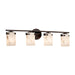 Justice Designs - FAL-8454-10-DBRZ - Four Light Bath Bar - LumenAria - Dark Bronze