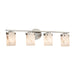 Justice Designs - FAL-8454-10-NCKL - Four Light Bath Bar - LumenAria - Brushed Nickel