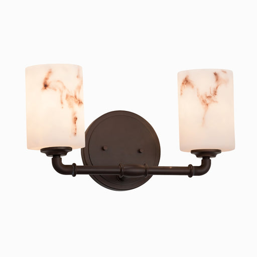 Justice Designs - FAL-8462-10-DBRZ - Two Light Bath Bar - LumenAria - Dark Bronze