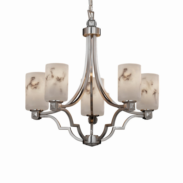 Justice Designs - FAL-8500-10-NCKL-LED5-3500 - LED Chandelier - LumenAria - Brushed Nickel