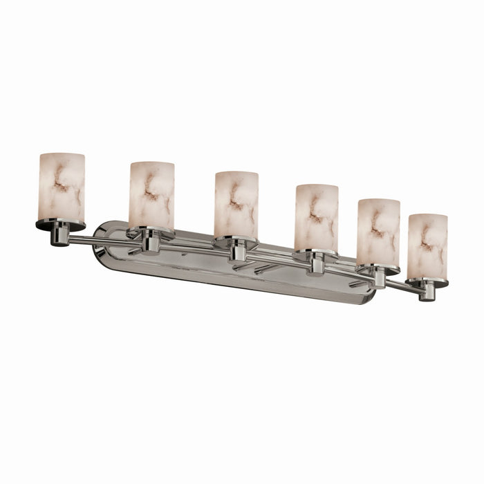 Justice Designs - FAL-8516-10-NCKL - Six Light Bath Bar - LumenAria - Brushed Nickel