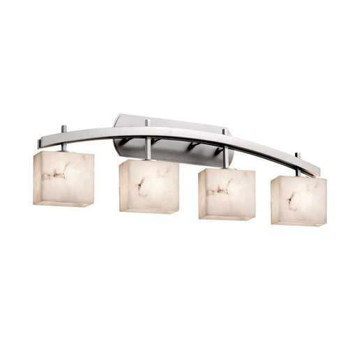 Justice Designs - FAL-8594-55-NCKL - Four Light Bath Bar - LumenAria - Brushed Nickel