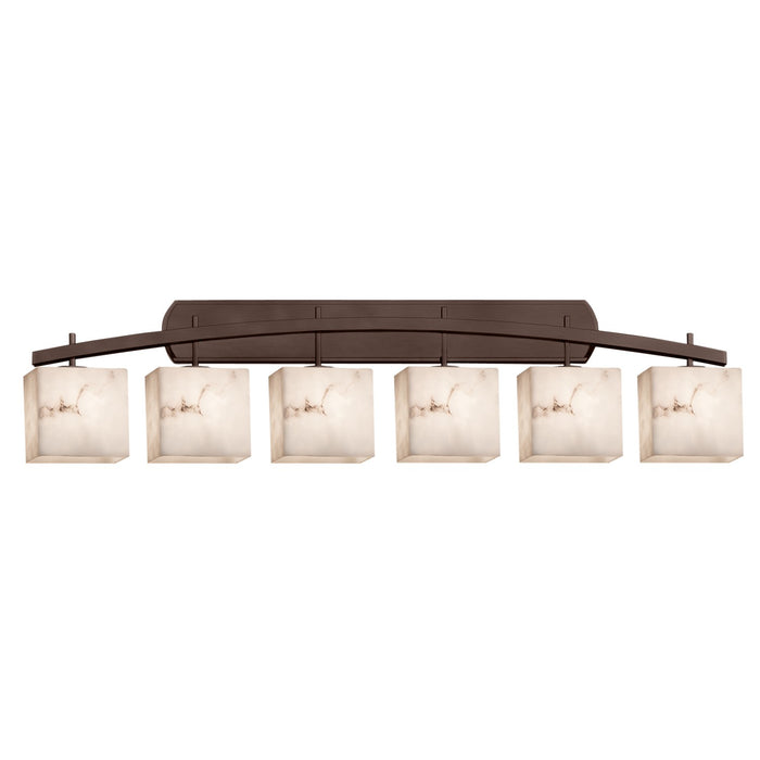 Justice Designs - FAL-8596-55-DBRZ - Six Light Bath Bar - LumenAria - Dark Bronze