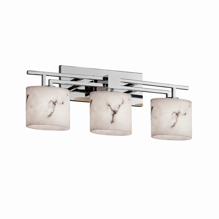 Justice Designs - FAL-8703-30-CROM - Three Light Bath Bar - LumenAria - Polished Chrome