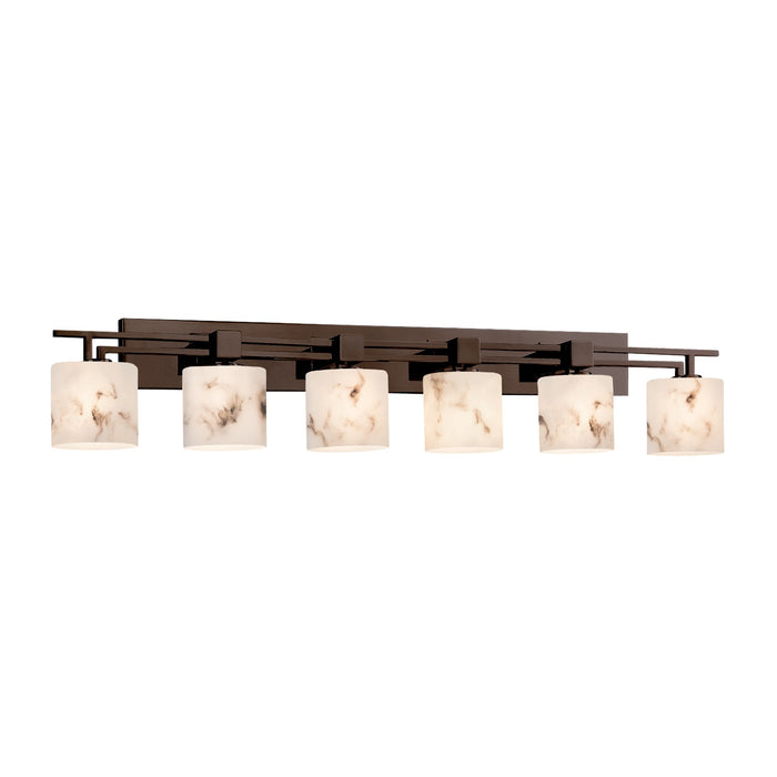 Justice Designs - FAL-8706-30-DBRZ - Six Light Bath Bar - LumenAria - Dark Bronze