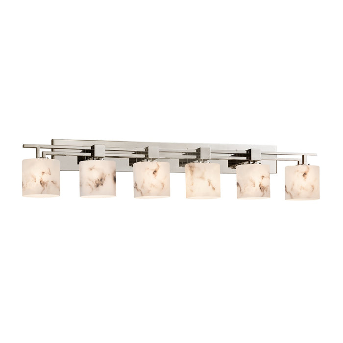 Justice Designs - FAL-8706-30-NCKL - Six Light Bath Bar - LumenAria - Brushed Nickel