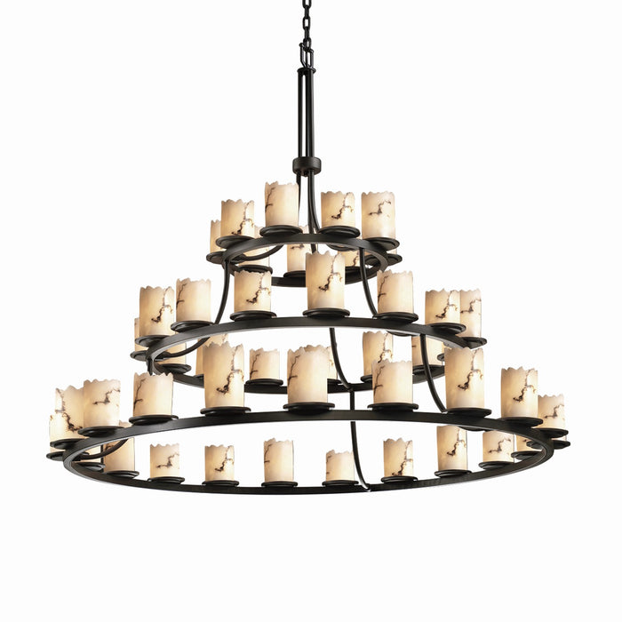 Justice Designs - FAL-8714-12-DBRZ-LED45-31500 - LED Chandelier - LumenAria - Dark Bronze