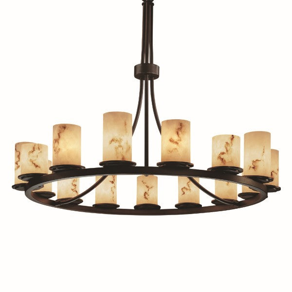 Justice Designs - FAL-8715-10-DBRZ-LED15-10500 - LED Chandelier - LumenAria - Dark Bronze