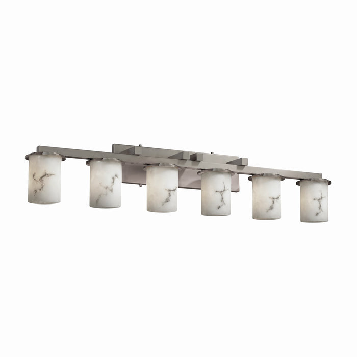 Justice Designs - FAL-8786-10-NCKL - Six Light Bath Bar - LumenAria - Brushed Nickel