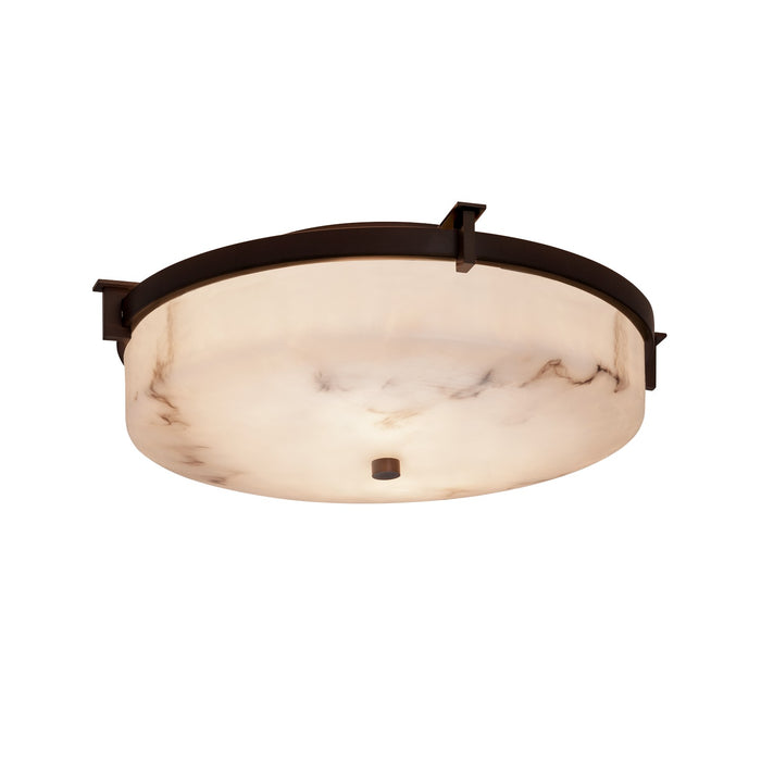 Justice Designs - FAL-8985-DBRZ-LED2-1400 - LED Flush-Mount - LumenAria - Dark Bronze