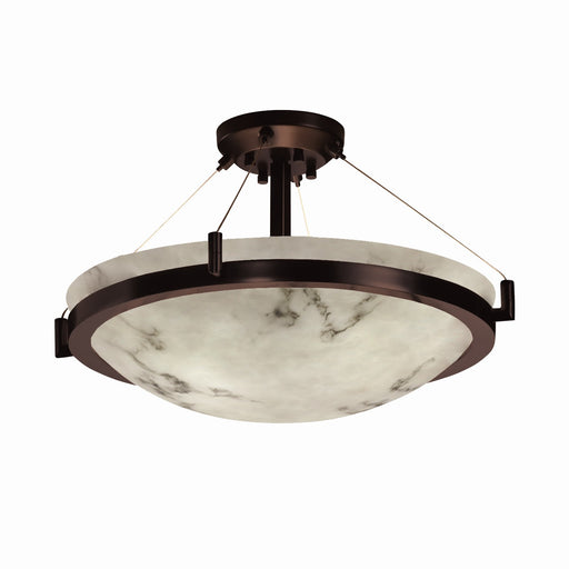 Justice Designs - FAL-9684-35-DBRZ - Eight Light Semi-Flush Mount - LumenAria - Dark Bronze