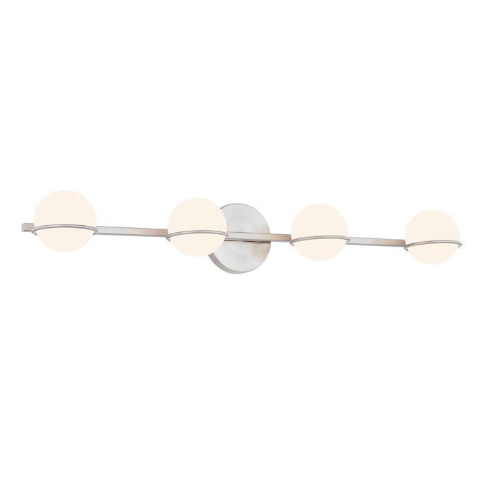 Justice Designs - FSN-4164-OPAL-NCKL - LED Bath Bar - Textile - Brushed Nickel