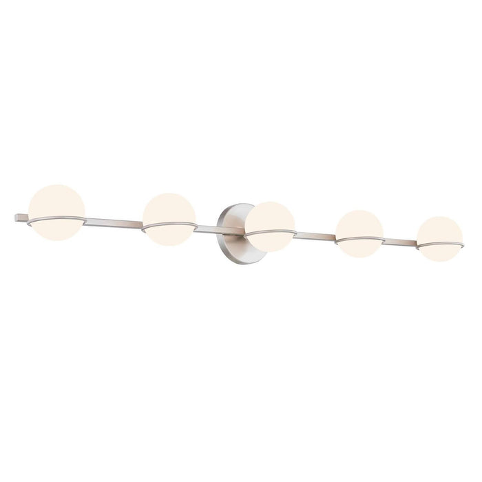 Justice Designs - FSN-4165-OPAL-NCKL - LED Bath Bar - Textile - Brushed Nickel