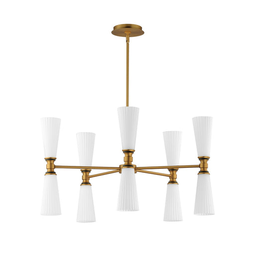 Maxim - 24825SWBKNAB - Ten Light Chandelier - Krevat - Black / Natural Aged Brass