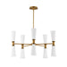 Maxim - 24825SWBKNAB - Ten Light Chandelier - Krevat - Black / Natural Aged Brass