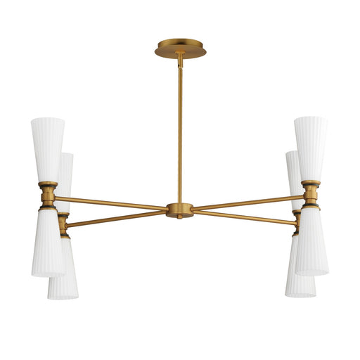 Maxim - 24828SWBKNAB - Eight Light Chandelier - Krevat - Black / Natural Aged Brass