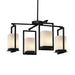 Justice Designs - FSN-7510W-OPAL-MBLK - LED Outdoor Chandelier - Fusion - Matte Black