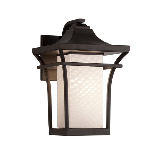 Justice Designs - FSN-7521W-WEVE-DBRZ-LED1-700 - LED Outdoor Wall Sconce - Fusion - Dark Bronze
