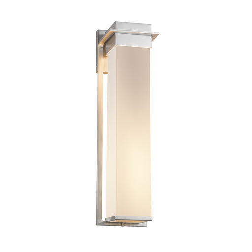 Justice Designs - FSN-7545W-OPAL-NCKL - LED Outdoor Wall Sconce - Fusion - Brushed Nickel