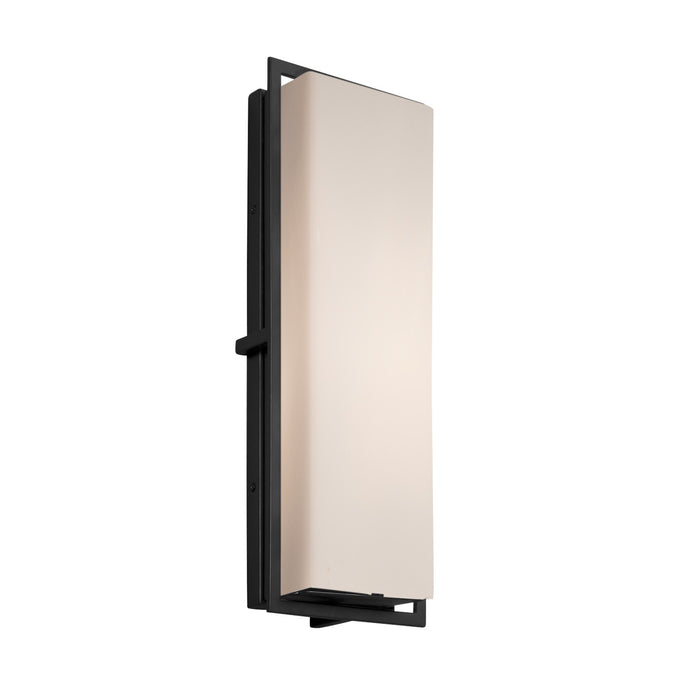 Justice Designs - FSN-7564W-OPAL-MBLK - LED Outdoor Wall Sconce - Fusion - Matte Black
