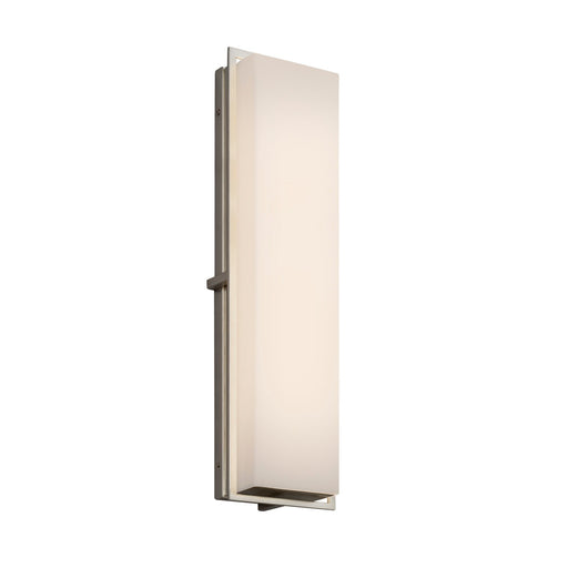 Justice Designs - FSN-7565W-OPAL-NCKL - LED Outdoor Wall Sconce - Fusion - Brushed Nickel