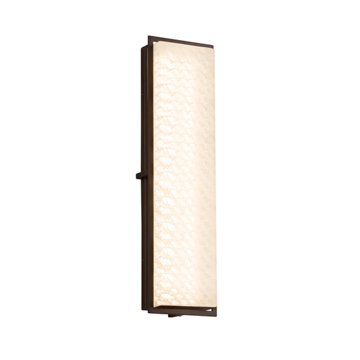 Justice Designs - FSN-7565W-WEVE-DBRZ - LED Outdoor Wall Sconce - Fusion - Dark Bronze