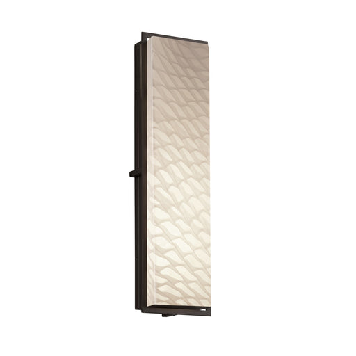 Justice Designs - FSN-7565W-WEVE-MBLK - LED Outdoor Wall Sconce - Fusion - Matte Black