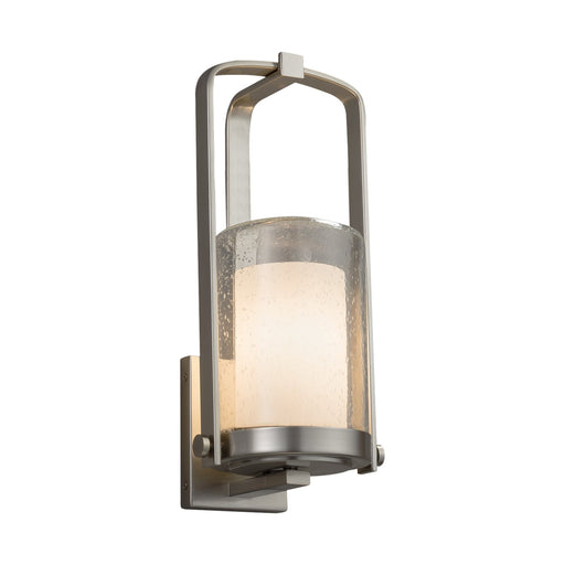 Justice Designs - FSN-7581W-10-OPAL-NCKL-LED1-700 - LED Outdoor Wall Sconce - Fusion - Brushed Nickel