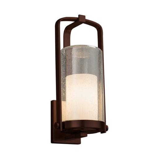 Justice Designs - FSN-7584W-10-OPAL-DBRZ-LED1-700 - LED Outdoor Wall Sconce - Fusion - Dark Bronze