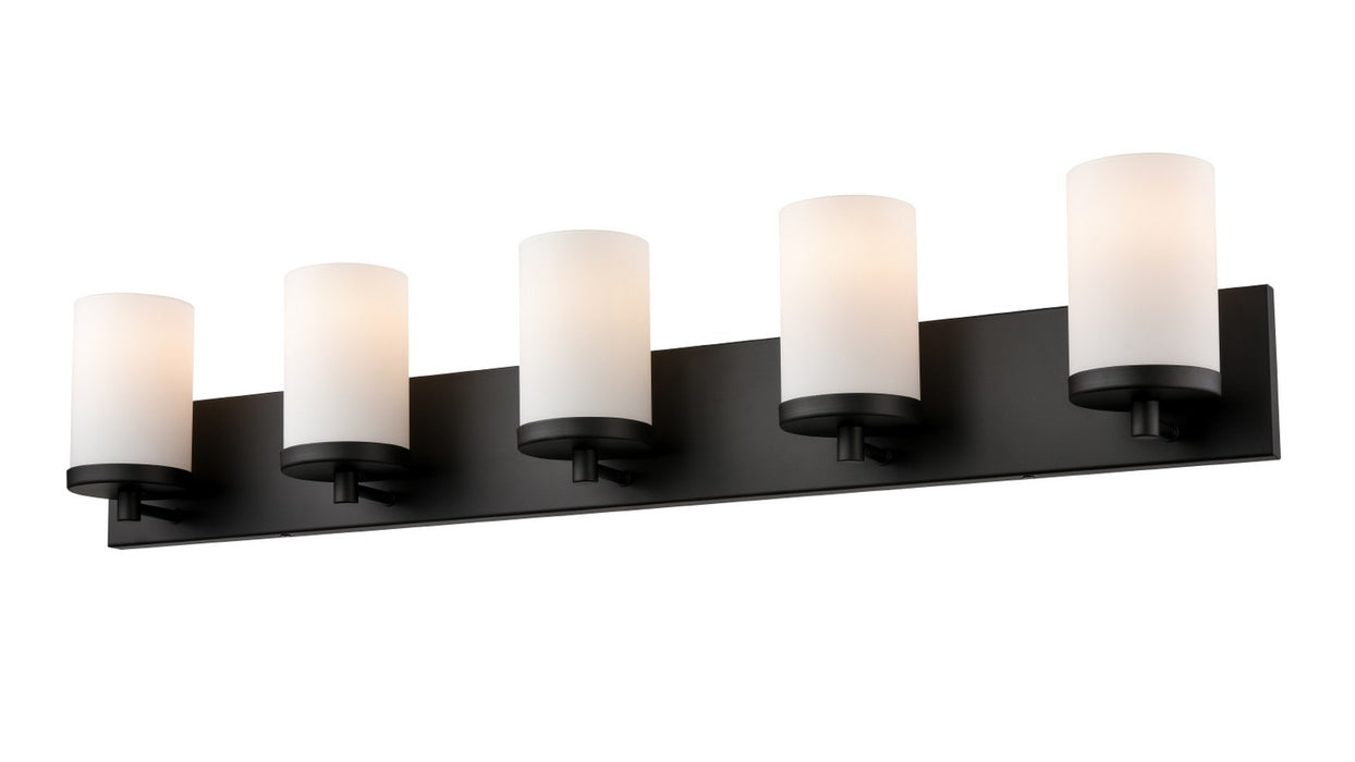 DVI Lighting - DVP0455EB-OP - Five Light Vanity - Dieppe - Ebony