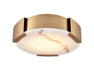 DVI Lighting - DVP42018BR-BFA - LED Flush Mount - Petra - Brass