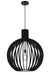 DVI Lighting - DVP42610BK-BW - One Light Pendant - Nahanni Park - Black With Black Wood Shade