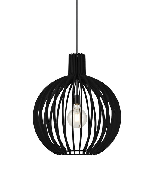 DVI Lighting - DVP42621BK-BW - One Light Pendant - Nahanni Park - Black With Black Wood Shade