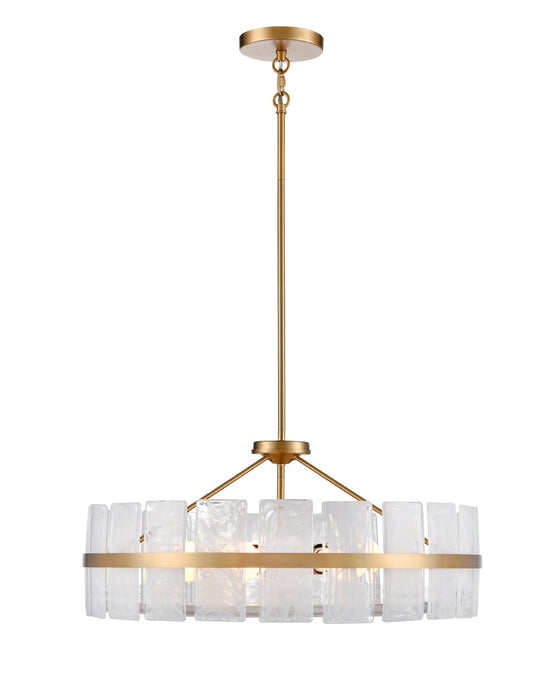 DVI Lighting - DVP5208BR-MS - Five Light Pendant - Luna - Brass