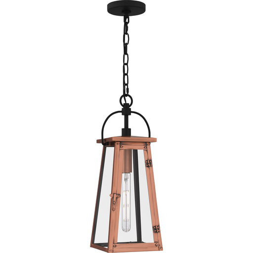 Quoizel - CLN1907AC - One Light Outdoor Hanging Lantern - Carolina - Aged Copper