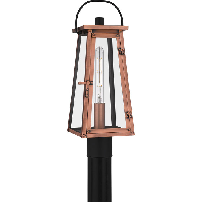 Quoizel - CLN9007AC - One Light Outdoor Post Mount - Carolina - Aged Copper