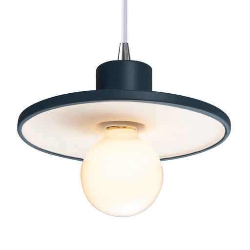 Justice Designs - CER-6325-MDMT-CROM-WTCD - One Light Pendant - Radiance - Midnight Sky with Matte White