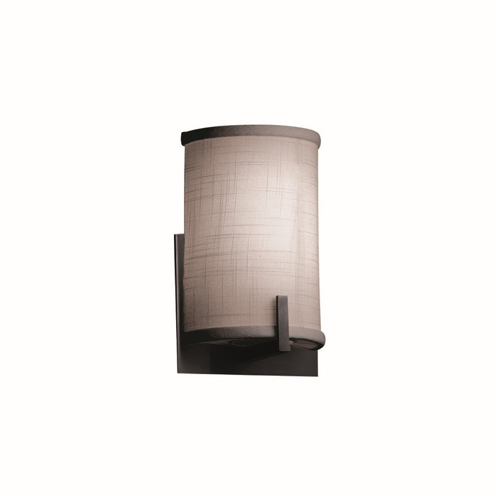 Justice Designs - FAB-5531-GRAY-MBLK - One Light Wall Sconce - Textile - Matte Black