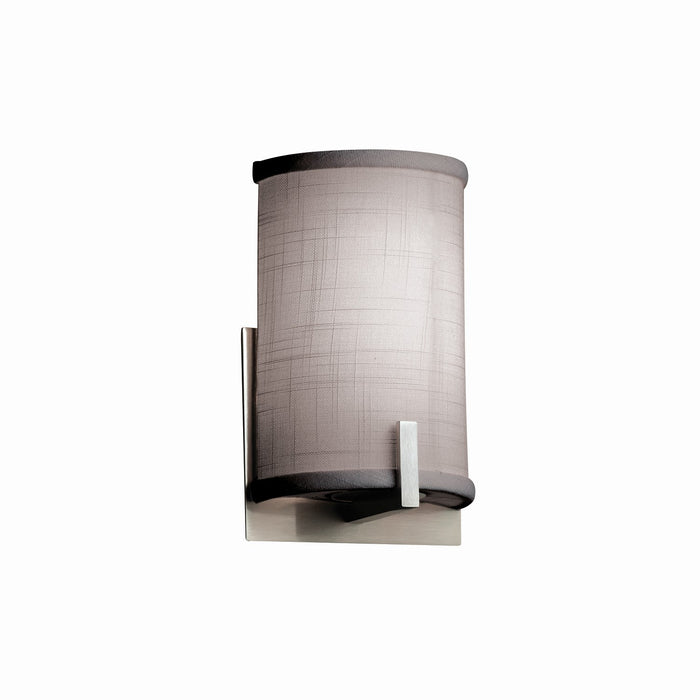 Justice Designs - FAB-5531-GRAY-NCKL-LED1-700 - LED Wall Sconce - Textile - Brushed Nickel