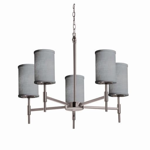 Textile LED Chandelier Brushed Nickel