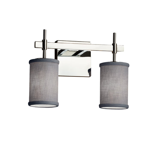 Textile Two Light Bath Bar Polished Chrome
